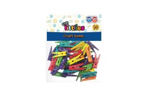 MINI WOODEN COLORED PEGS